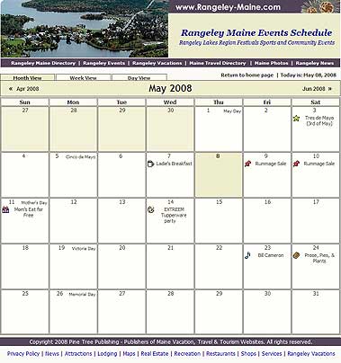 Rangeley Maine Events