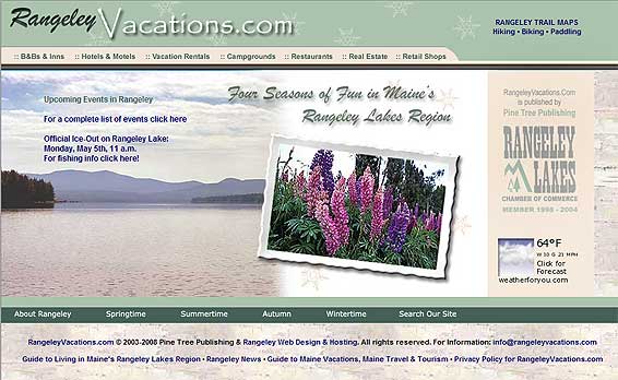 Rangeley Maine Vacations, Rangeley Travel Planner and Recreation Guide
