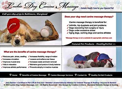Baltimore Maryland Therapeutic Dog Massage