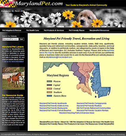 Maryland Pet Shops, Services, Health Care & Adoption