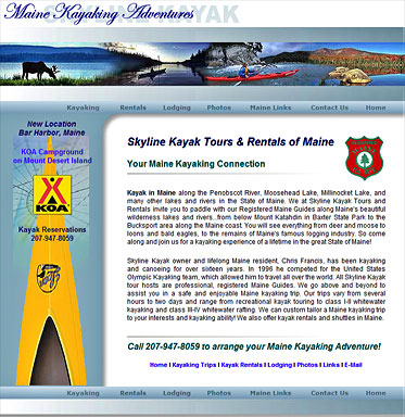 Maine sea kayaking trips, kayak lessons & kayak rentals in Bar Harbor, Maine