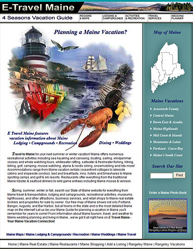 Maine Vacations Guide - lodging, recreation, restaurants, shops and more!